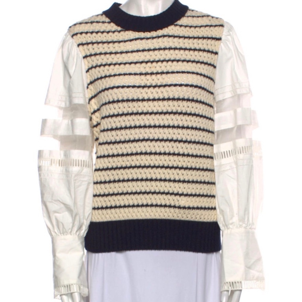 Sea new york sweater puff sleeve top
